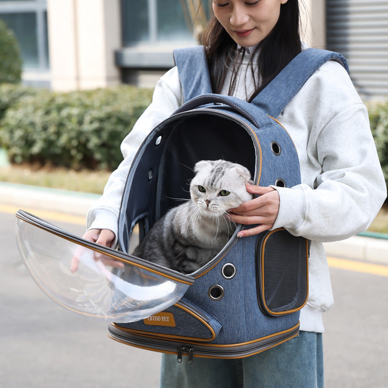 Visual Transparent Large Capacity Pet Portable Backpack Carrier Bag