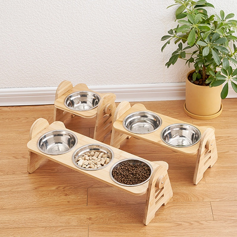 Oblique Mouth Pet Cervical Spine Support Drinking Bowl