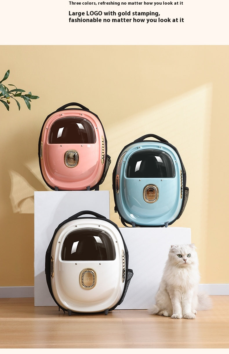 Portable Pet Backpack With Heating System Astronaut Carrier Bag