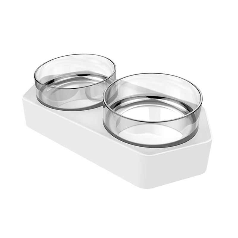 Ceramic Double Pet Feeding And Water Bowl Raised Stand