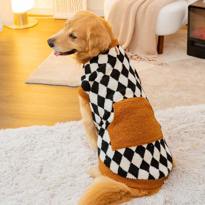 Pet Autumn Winter Fluffy Cotton Padded Jacket Vest Clothes