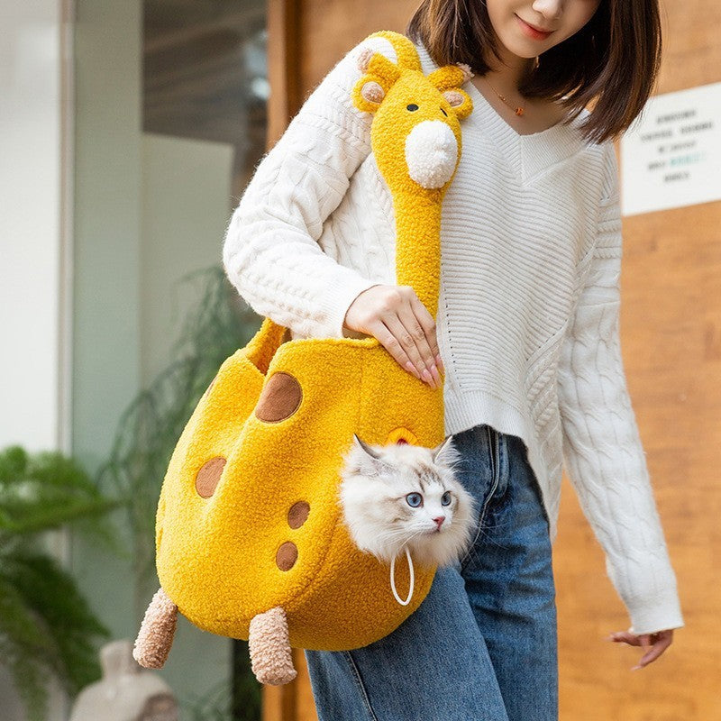 Animal Shaped Portable Pet Backpack Diaper Shoulder Carrier Bag
