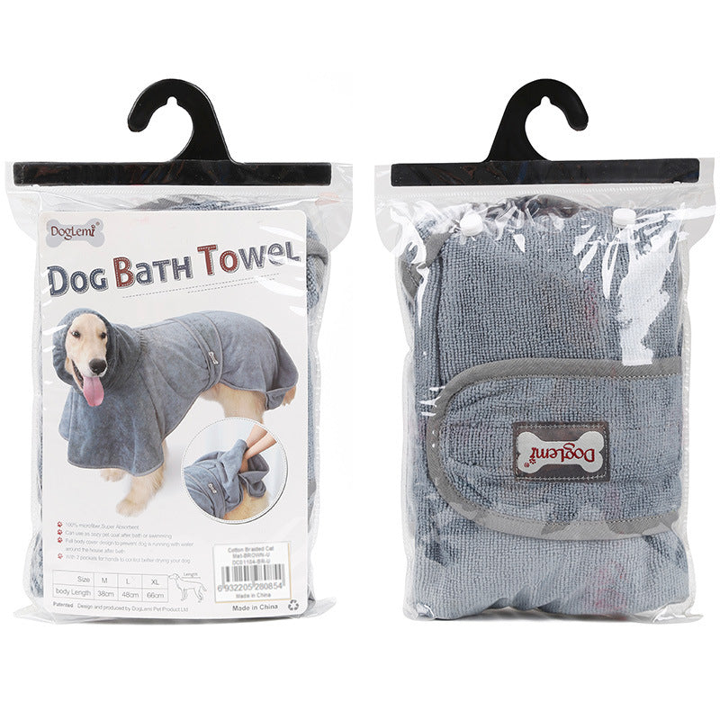 Highly Absorbent Pet Cotton Bathrobe Soft Drying Towel