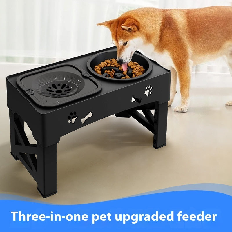 Stainless Steel Double Pet Feeding Bowl Elevated Stand