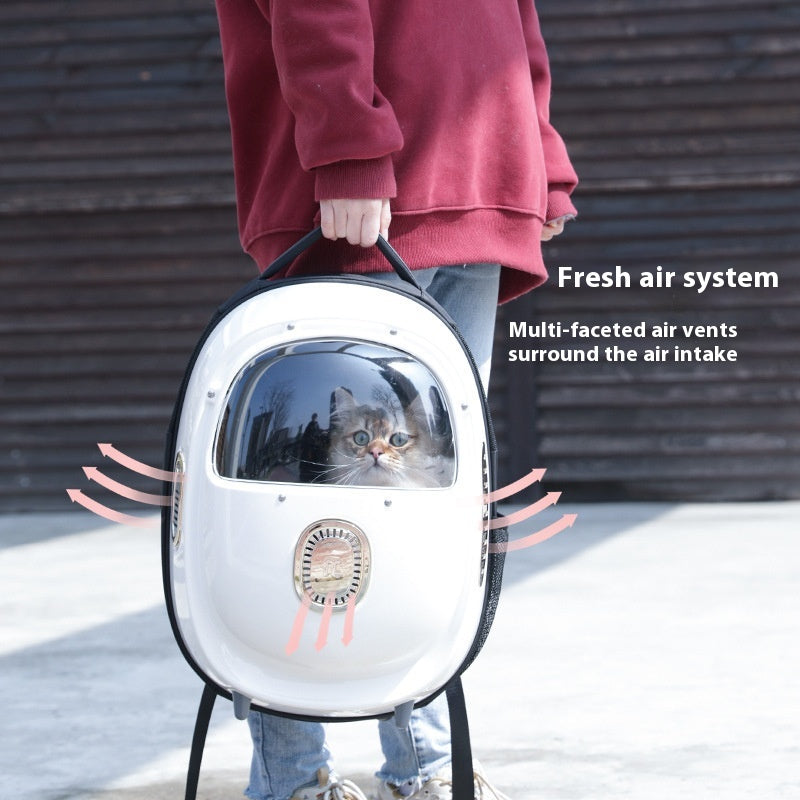 Portable Pet Backpack With Heating System Astronaut Carrier Bag