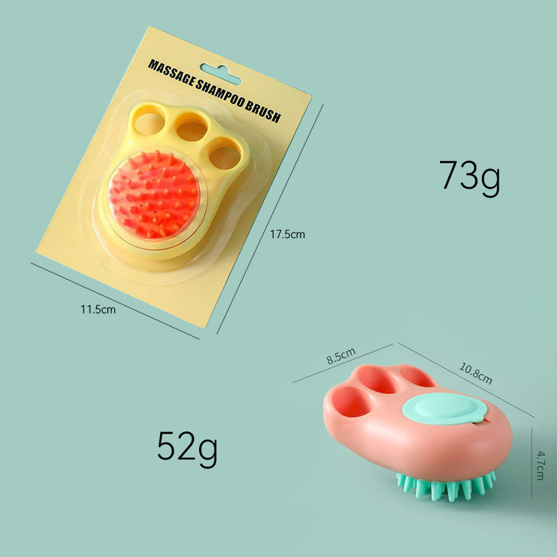 Pet Bath Brush Massage Comb Silicone Grooming Tool