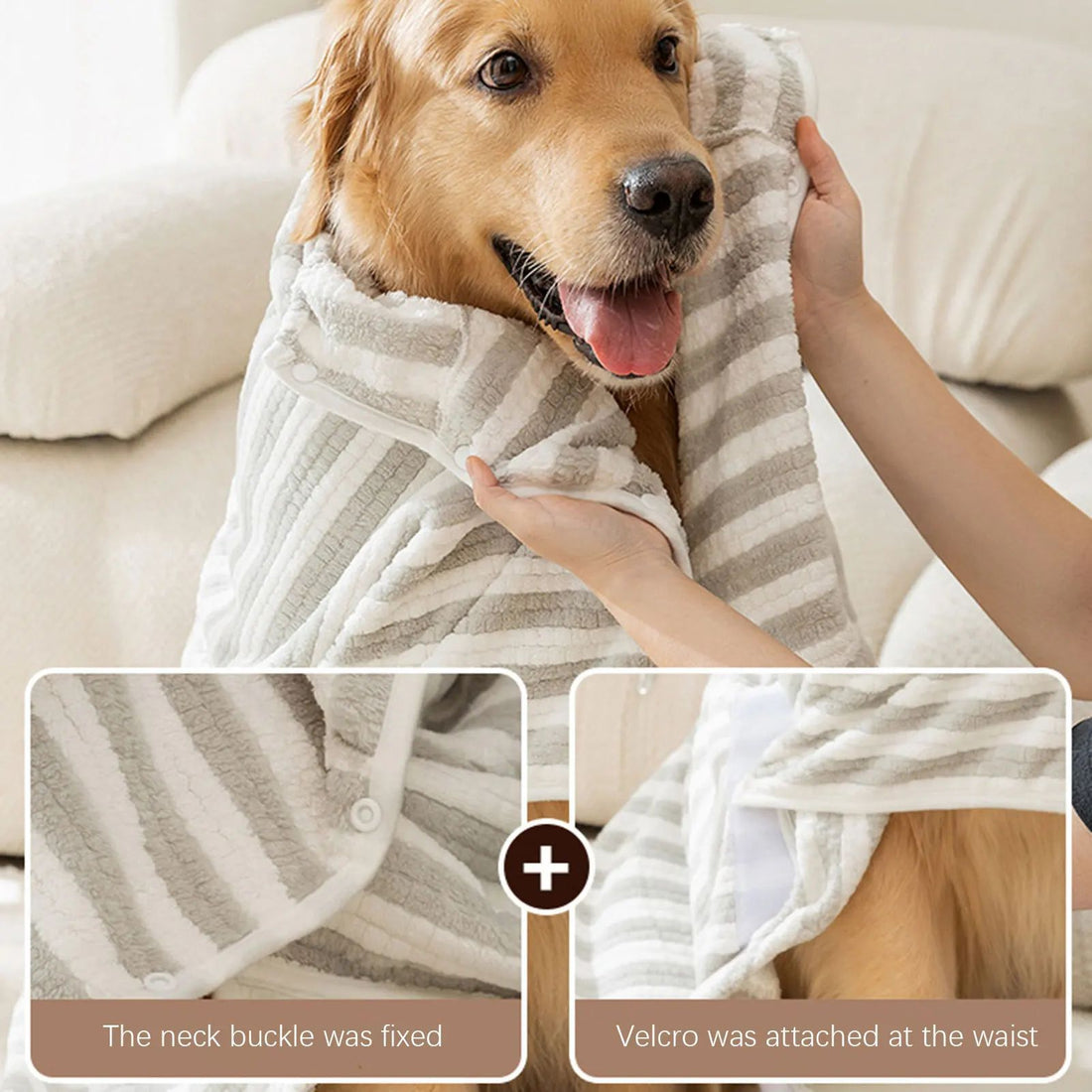 Ultra Absorbent Pet Bath Towel Quick Drying Thick Bathrobe
