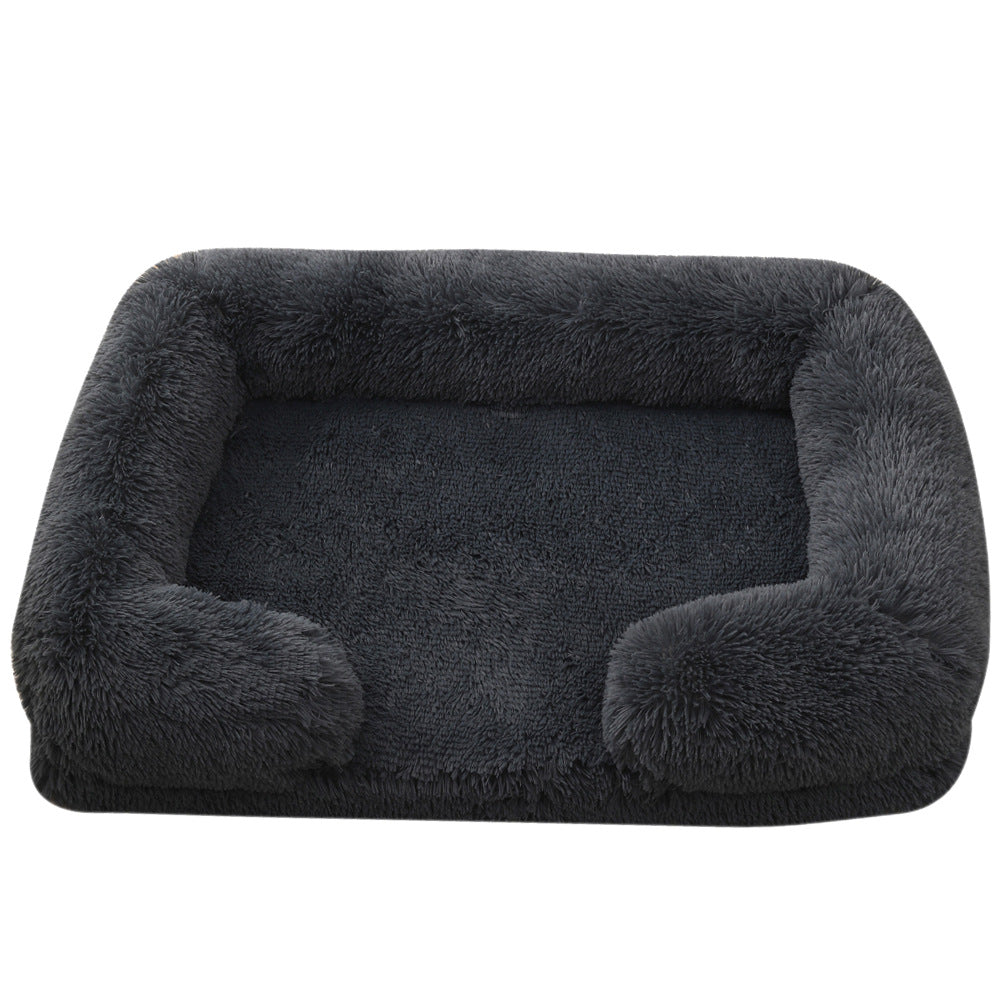 Pet Plush Round Winter Cozy Bed