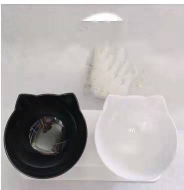 Non-Slip Double Pet Bowl Raised Stand Transparent Feeder