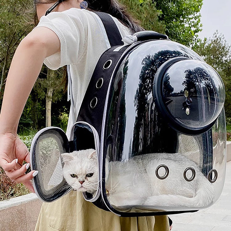 Transparent Skylight Pet Backpack Breathable Large Capacity Carrier