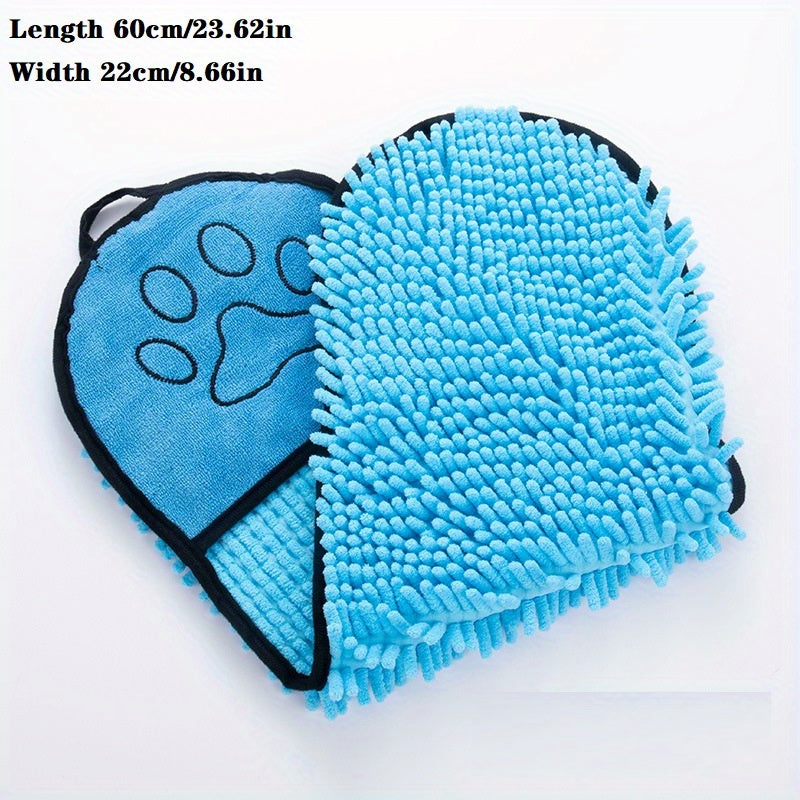 Absorbent Pet Bath Towel Microfiber Quick Drying Hand Pocket Super Absorbent Pet Towel