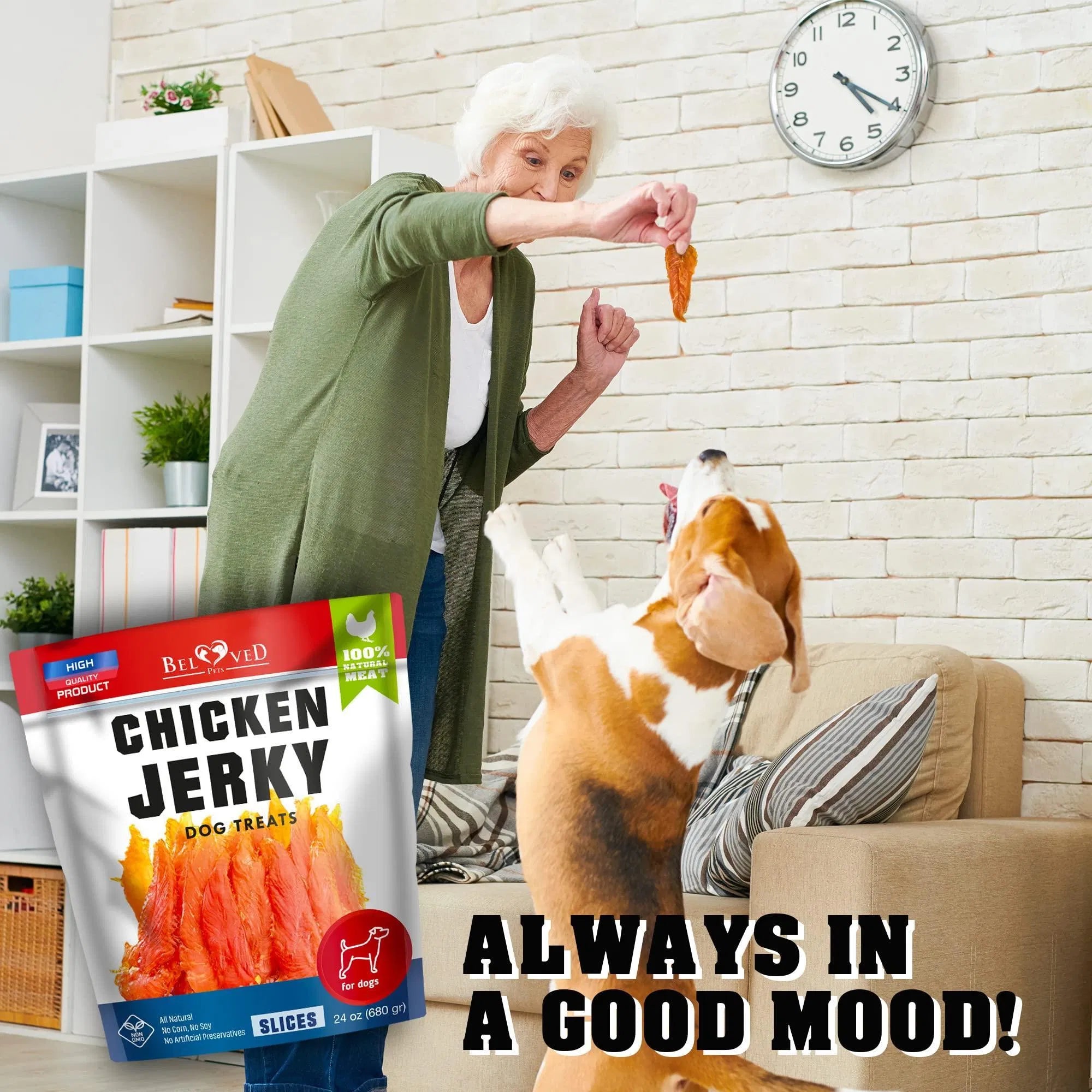 Chicken Jerky Dog Treats Grain Free High Protein Training Chews
