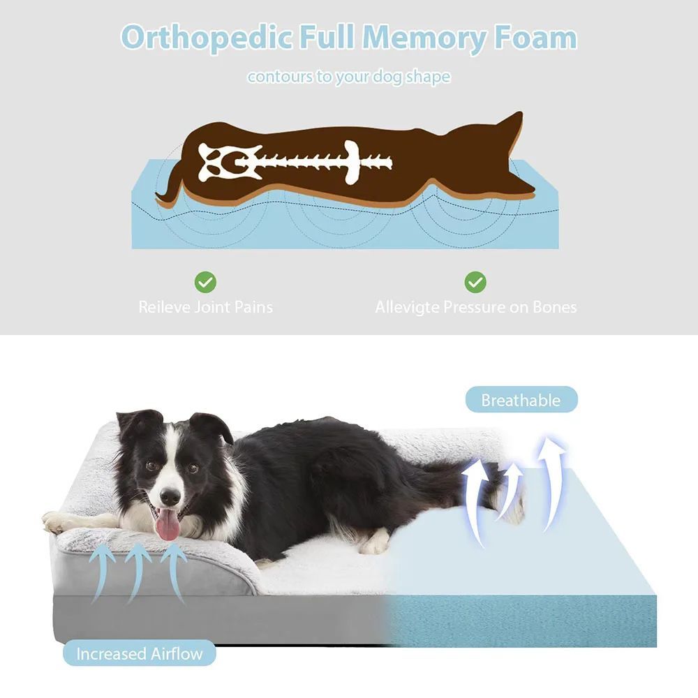 Pet Waterproof Sofa Style Bed Mat With Blanket Nest