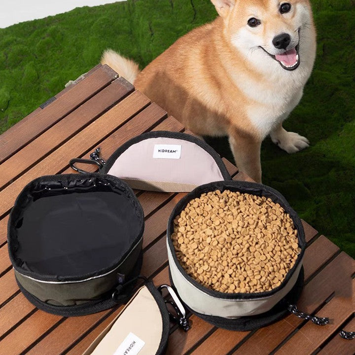 Folding Travel Pet Feeding Bowl