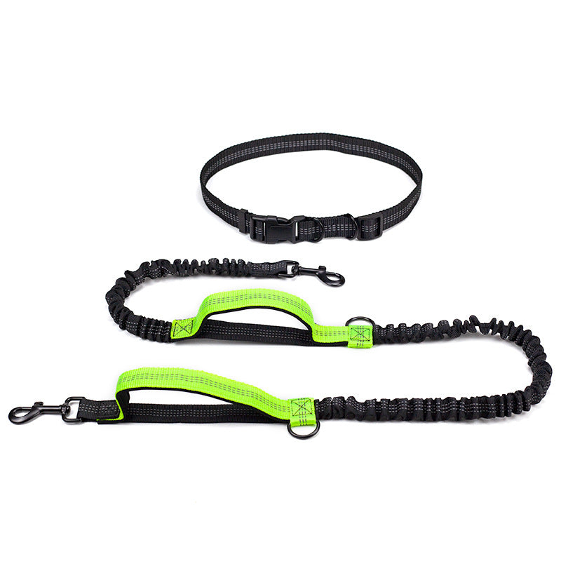 Multifunctional Reflective Double Telescopic Pet Running Leash Rope Lead