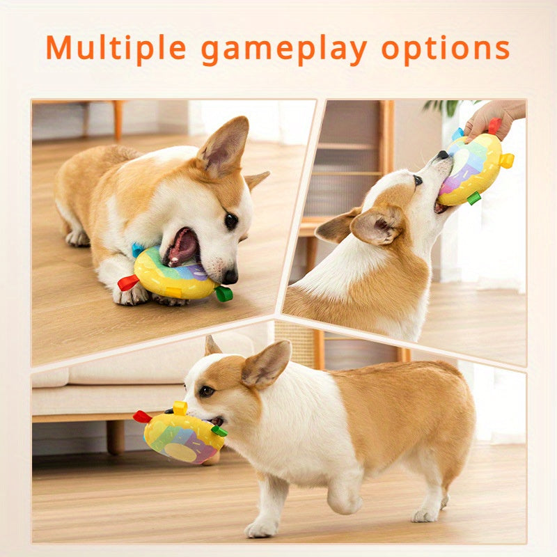 Pet Bite Resistant Plush Flying Disc Outdoor Training Toy