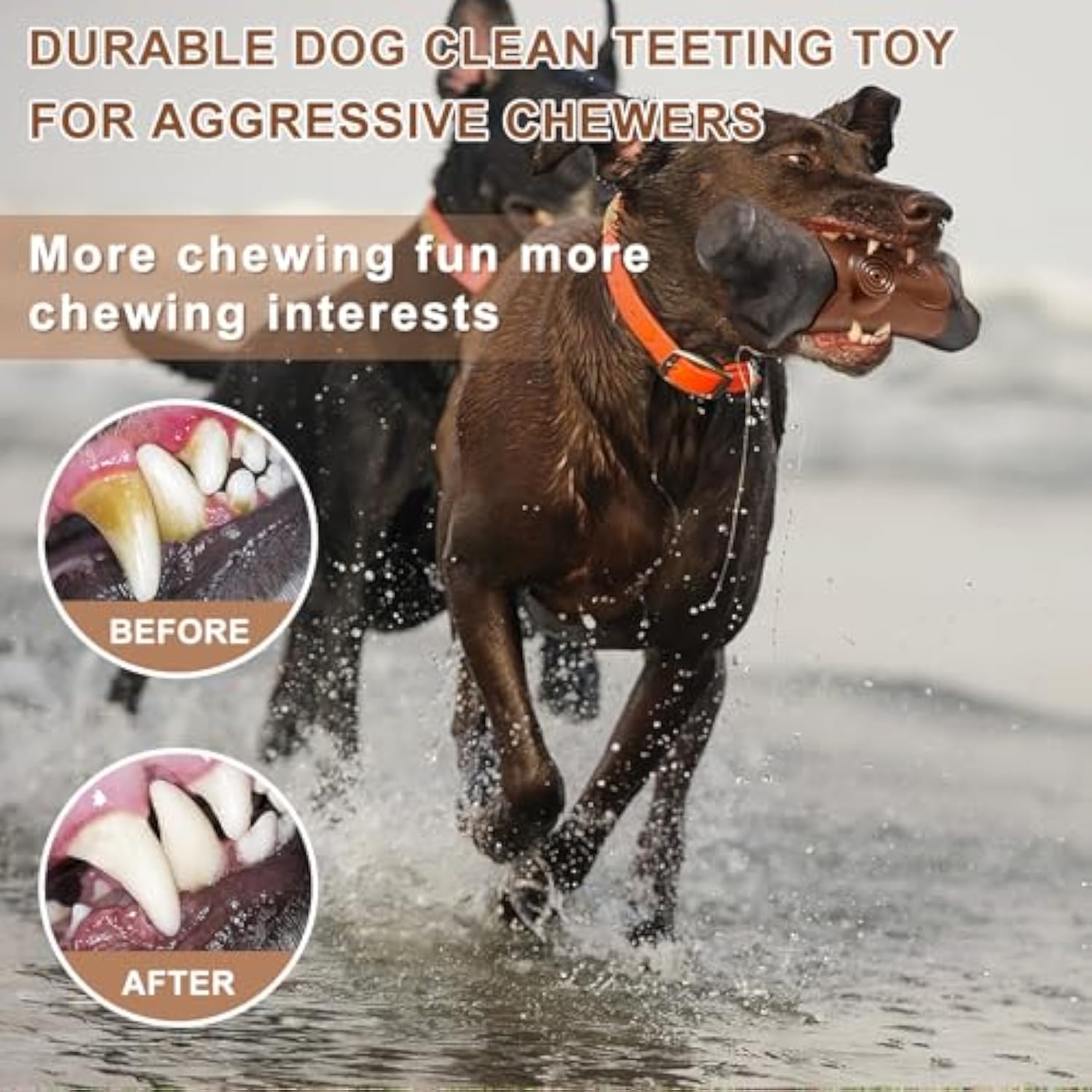 Pet Indestructible Bacon Flavored Durable Chew Toy For Aggressive Chewers